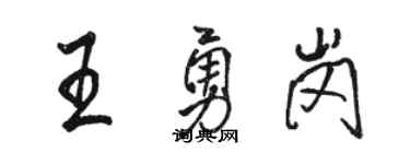 駱恆光王勇崗行書個性簽名怎么寫