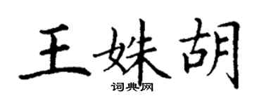 丁謙王姝胡楷書個性簽名怎么寫
