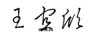 駱恆光王宜欣草書個性簽名怎么寫