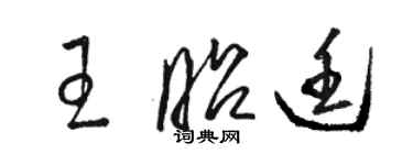 駱恆光王昭廷草書個性簽名怎么寫