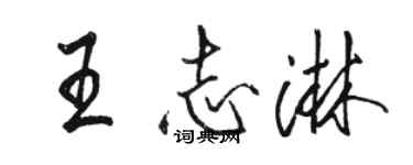 駱恆光王志淋行書個性簽名怎么寫