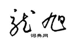 梁錦英龍旭草書個性簽名怎么寫