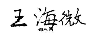 曾慶福王海微行書個性簽名怎么寫