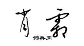 梁錦英肖霜草書個性簽名怎么寫