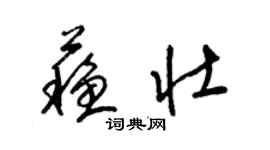 梁錦英蘇壯草書個性簽名怎么寫