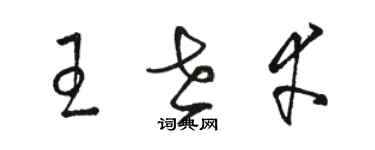 駱恆光王世幸草書個性簽名怎么寫