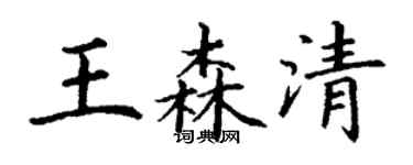 丁謙王森清楷書個性簽名怎么寫