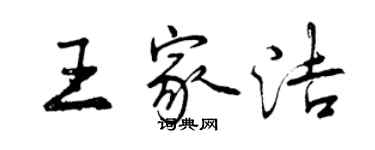 曾慶福王家潔行書個性簽名怎么寫