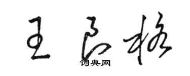 駱恆光王良格草書個性簽名怎么寫
