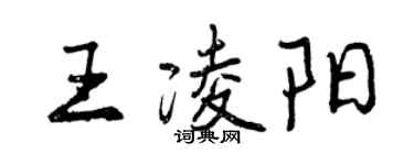 曾慶福王凌陽行書個性簽名怎么寫