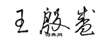 駱恆光王殷盛草書個性簽名怎么寫