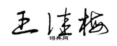 曾慶福王佳梅草書個性簽名怎么寫
