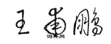 駱恆光王甫鵬草書個性簽名怎么寫