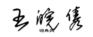 朱錫榮王皖雋草書個性簽名怎么寫