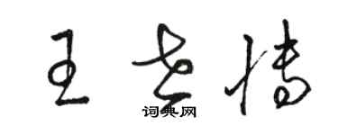 駱恆光王世博草書個性簽名怎么寫