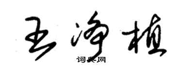 朱錫榮王淨植草書個性簽名怎么寫