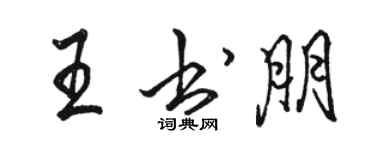 駱恆光王書朋行書個性簽名怎么寫