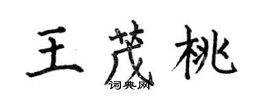 何伯昌王茂桃楷書個性簽名怎么寫