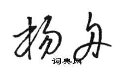 駱恆光楊舟草書個性簽名怎么寫
