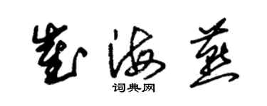 朱錫榮崔海燕草書個性簽名怎么寫