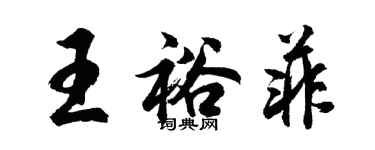 胡問遂王裕菲行書個性簽名怎么寫