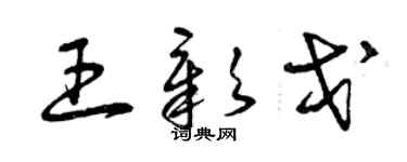 曾慶福王彰戈草書個性簽名怎么寫