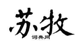 翁闓運蘇牧楷書個性簽名怎么寫