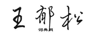 駱恆光王郁松行書個性簽名怎么寫