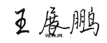 駱恆光王展鵬行書個性簽名怎么寫