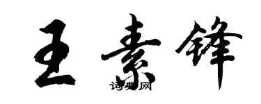 胡問遂王素鋒行書個性簽名怎么寫