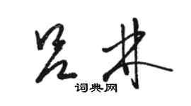 駱恆光呂林草書個性簽名怎么寫