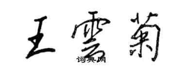 王正良王雲菊行書個性簽名怎么寫