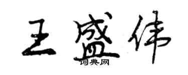 曾慶福王盛偉行書個性簽名怎么寫