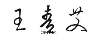 駱恆光王青艾草書個性簽名怎么寫