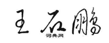 駱恆光王石鵬草書個性簽名怎么寫