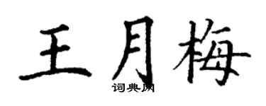 丁謙王月梅楷書個性簽名怎么寫