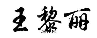 胡問遂王黎麗行書個性簽名怎么寫