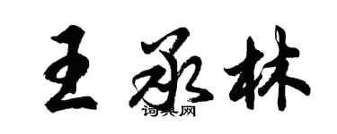 胡問遂王承林行書個性簽名怎么寫
