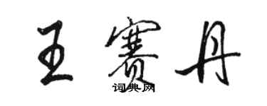 駱恆光王賽丹行書個性簽名怎么寫