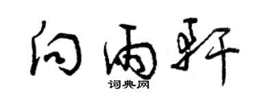 曾慶福向雨軒草書個性簽名怎么寫