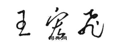 駱恆光王宏飛草書個性簽名怎么寫