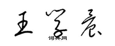 梁錦英王學晨草書個性簽名怎么寫