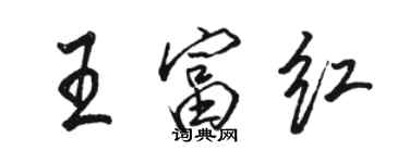 駱恆光王富紅行書個性簽名怎么寫