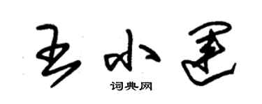 朱錫榮王小運草書個性簽名怎么寫