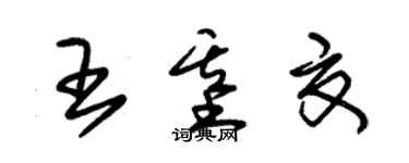 朱錫榮王基夏草書個性簽名怎么寫