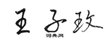 駱恆光王子玫行書個性簽名怎么寫