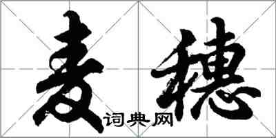 胡問遂麥穗行書怎么寫