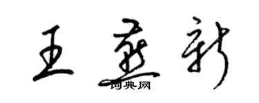 梁錦英王燕新草書個性簽名怎么寫