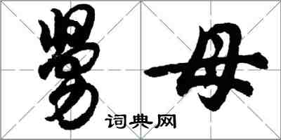 胡問遂舅母行書怎么寫