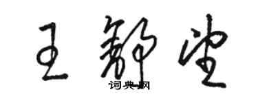 駱恆光王舒望草書個性簽名怎么寫